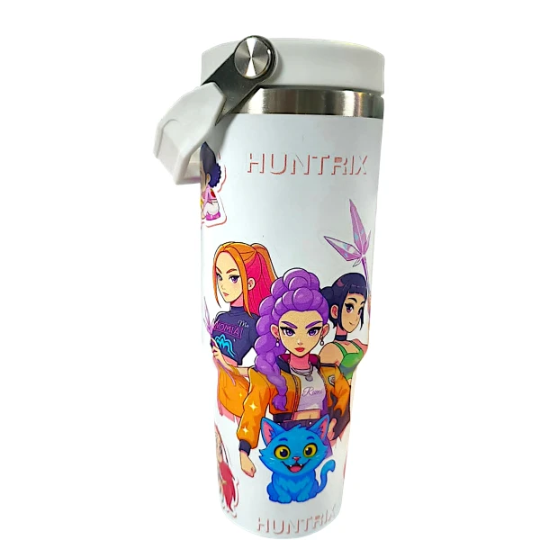 K-Pop Demon Hunters Θερμός Παγούρι Ζεστό Κρύο 900ml 70807-4 Λευκό