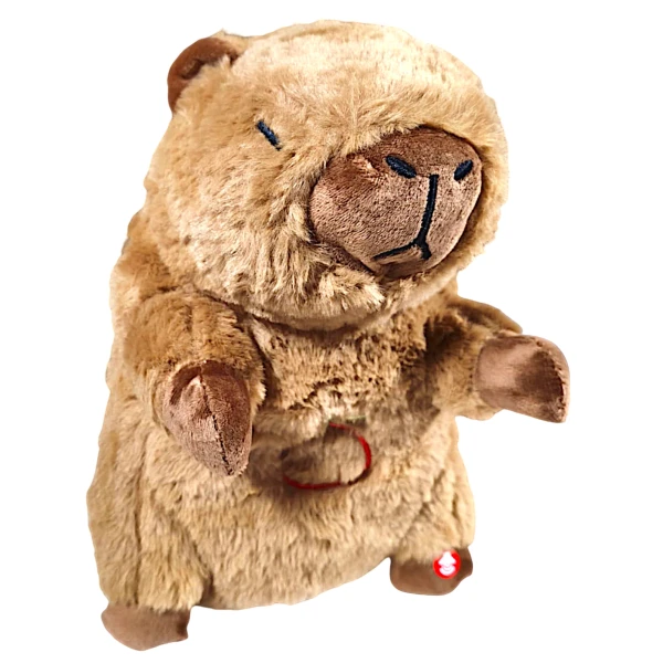 Λούτρινο Καπιμπάρα που αναπνέει και μουσική 35cm 1440-50937-1 Καφέ