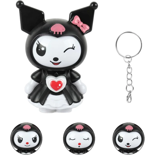 Μπρελόκ Kuromi Με Αλλαγή Προσώπων 9,5cm Μαύρο MANZ-04-01