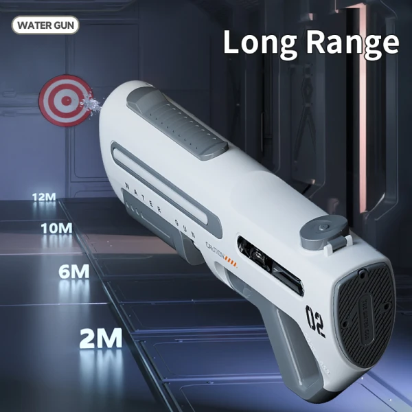 Νεροπίστολο Παιδικό παιχνίδι με διπλή κεφαλή σκοποβολής, αυτόματη αναρρόφηση νερού, δεξαμενή νερού μεγάλης χωρητικότητας για ισχυρές βολές μεγάλων αποστάσεων KB1510 Λευκό
