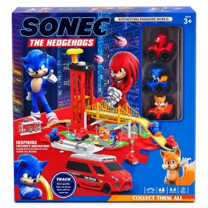 Παιδική Πίστα Αυτοκινήτων SONIC The Hedgehogs με Γέφυρα, Πύργο, Οχήματα & Φιγούρες 3+ 270151-1