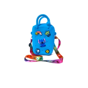 Παιδικό Τσαντάκι Χειρός πορτοφόλι Stitch Σιλικόνη 10445-1 Μπλε