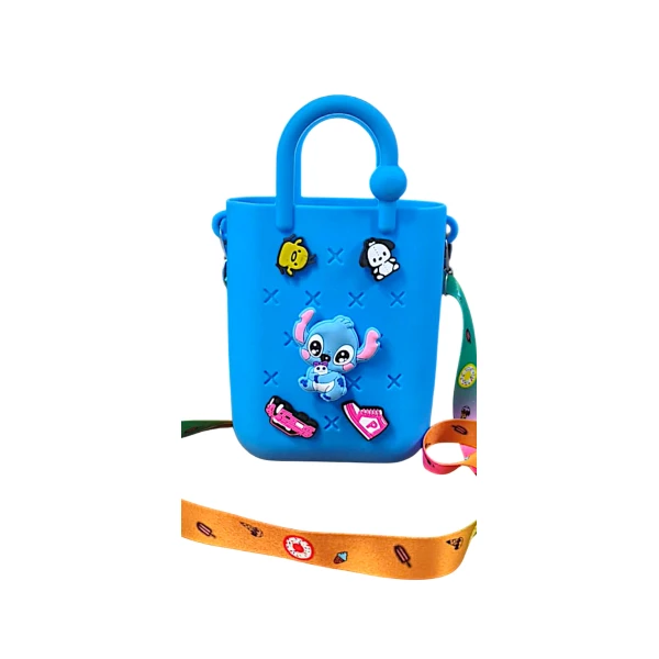 Παιδικό Τσαντάκι Χειρός πορτοφόλι Stitch Σιλικόνη 10448-1 Μπλε