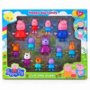 Παιχνίδι Peppa Pig Happy Big Family 12 Τεμx 750147-1