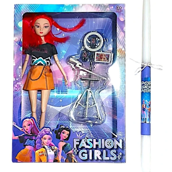 Πασχαλινή Λαμπάδα Κούκλα Φιγούρα K-pop Demon Hunters Mira 40cm με Ring Light L26-51386-2