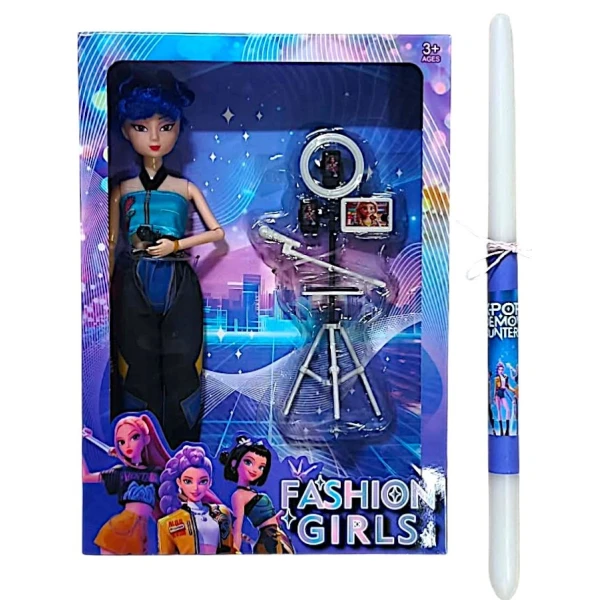 Πασχαλινή Λαμπάδα Κούκλα Φιγούρα K-pop Demon Hunters Zoey 40cm με Ring Light L26-51386-3