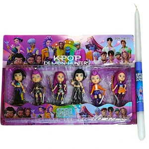 Πασχαλινή Λαμπάδα Σετ 6 Κούκλες Φιγούρα KPOP Demon Hunters 10cm L2651388
