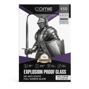 COMIE Explosion Proof Τζαμάκι πλήρους κάλυψης iPhone 17 Pro Max 2194