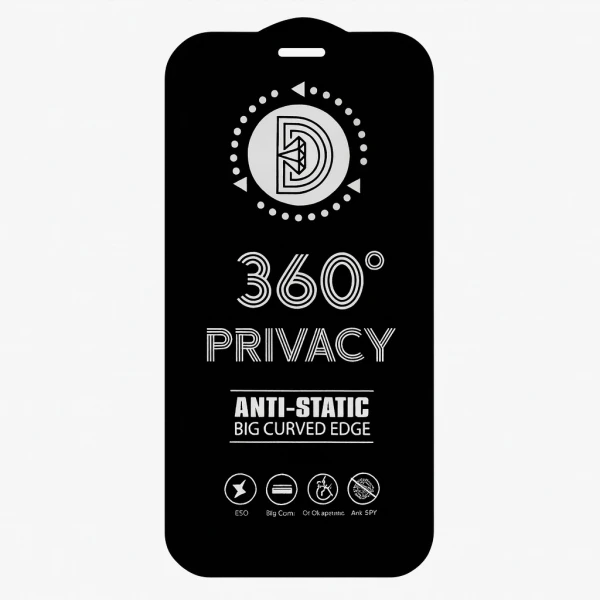 Προστατευτικό Οθόνης 360° Privacy Full Cover Anti-Static – Big Curved Edge 360FULLP