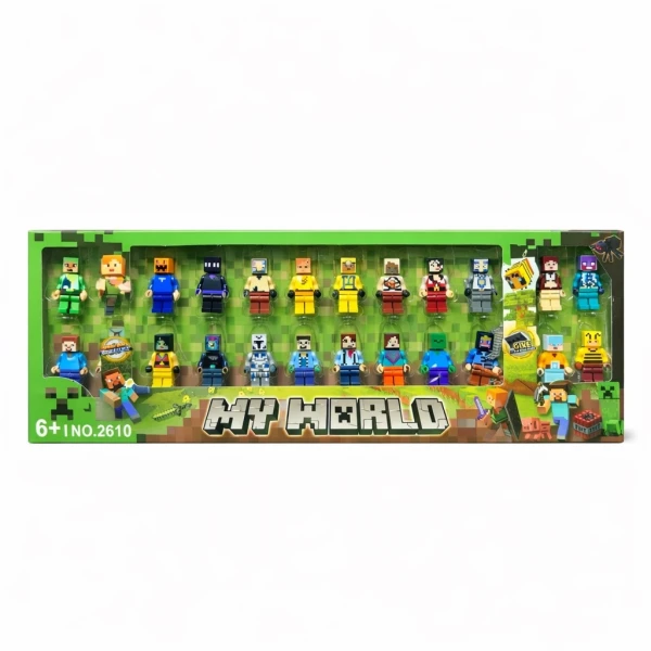 Σετ Φιγούρες Τύπου Minecraft MY WORLD 22 Τεμαχίων 51253B2B