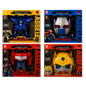 Σετ Παιχνίδι Transformers 4 σε 1 Mech Warrior με 2 Μάσκες και 2 Φιγούρες 908-23B