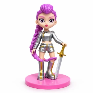 Κούκλα Φιγούρα KPOP Demon Hunters Rumi 18cm Ασημί 5373-3