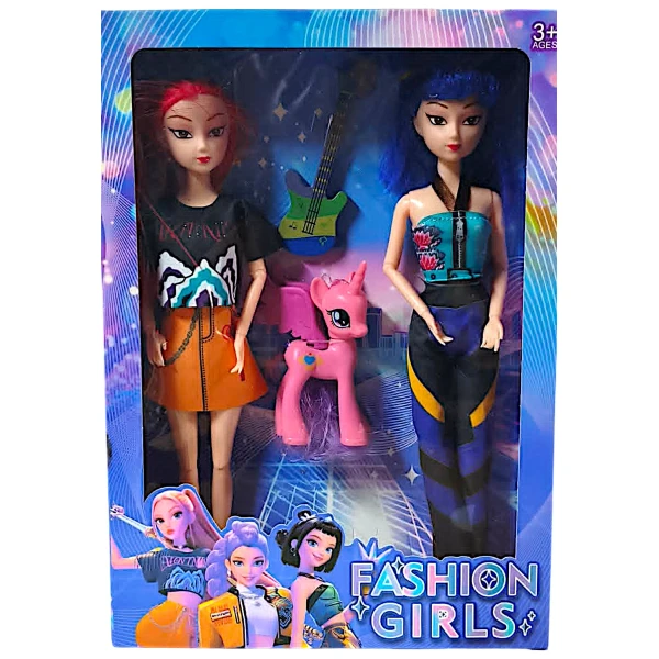 Σετ Κούκλες Φιγούρα KPOP Demon Hunters Mira Ζoey 35 cm με unicorn και κιθάρα  51520-2