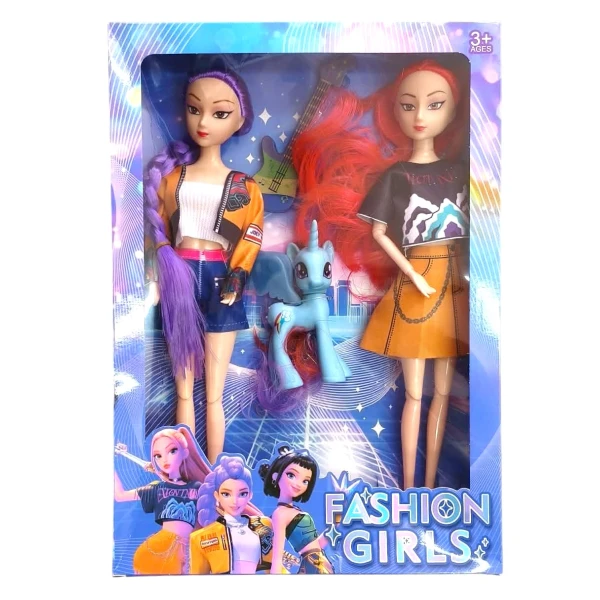 Σετ Κούκλες Φιγούρα KPOP Demon Hunters Rumi Mira 35 cm με unicorn και κιθάρα  51520-1