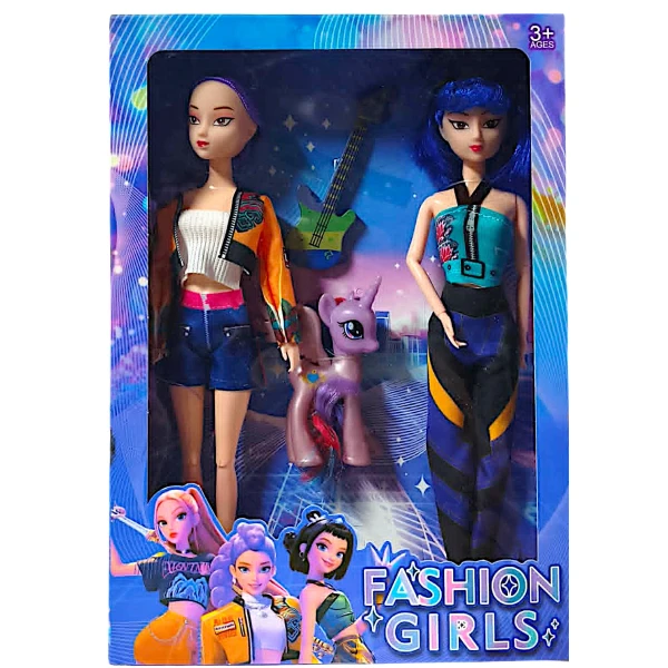 Σετ Κούκλες Φιγούρα KPOP Demon Hunters Rumi Ζoey 35 cm με unicorn και κιθάρα  51520-3