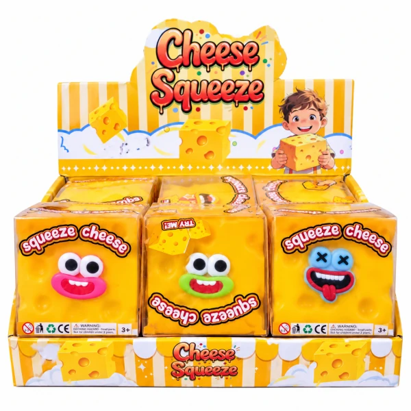 Squeeze Cheese Αστείο Squishy Τυρί με Διαφορετικές Φατσούλες 3+ 48369-9