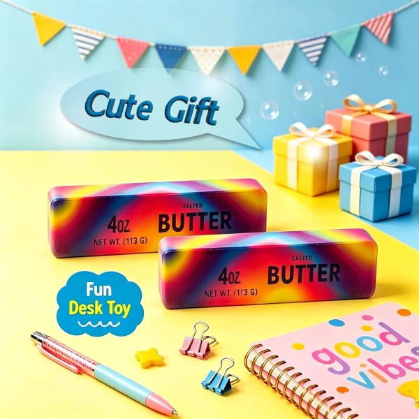 Squishy Butter Παιχνίδι βουτυρο ουράνιο τόξο, χαριτωμένο παιχνίδι με βουτυρο 1 τεμ +3χρονών 444-44
