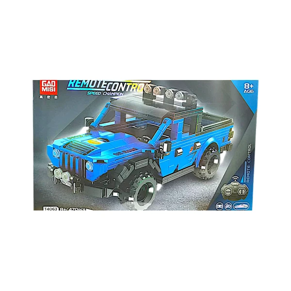 Τηλεκατευθυνόμενο pickup Ford Raptor με τηλεχειριστήριο κατασκευή με τουβλάκια 460pcs 8+ T6063 5120 Μπλε