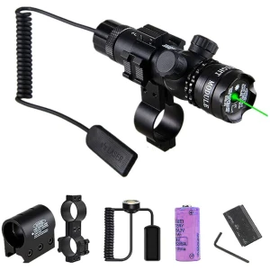 Επαναφορτιζόμενο Laser Σκόπευτρο για Ράγες Όπλου με Πράσινη Δέσμη 532nm LW7035 Μαύρο