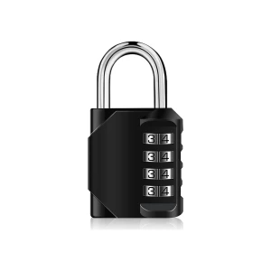 Λουκέτο Ατσάλινο 30mm Πέταλο με Συνδυασμό 4 Αριθμών XS-HB22-2 Μαύρο