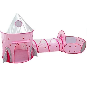 Φορητή Παιδική Σκηνή Πτυσσόμενη  CFH1315P Ροζ τούνελ