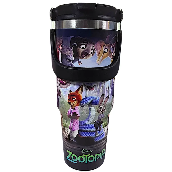 Zootopia Nike&Judy - Judy Hopps και Nick Wilde  Θερμός Παγούρι Ζεστό Κρύο 900ml 70806-1 Μαύρο