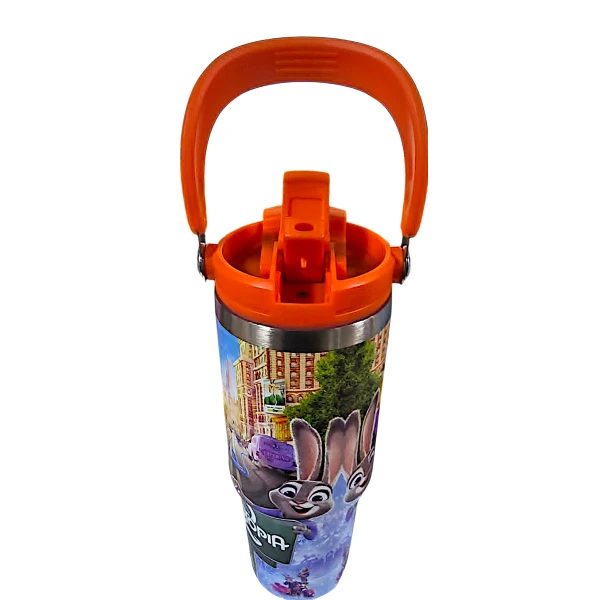 Zootopia Nike&Judy - Judy Hopps και Nick Wilde  Θερμός Παγούρι Ζεστό Κρύο 900ml 70806-2 Πορτοκαλί