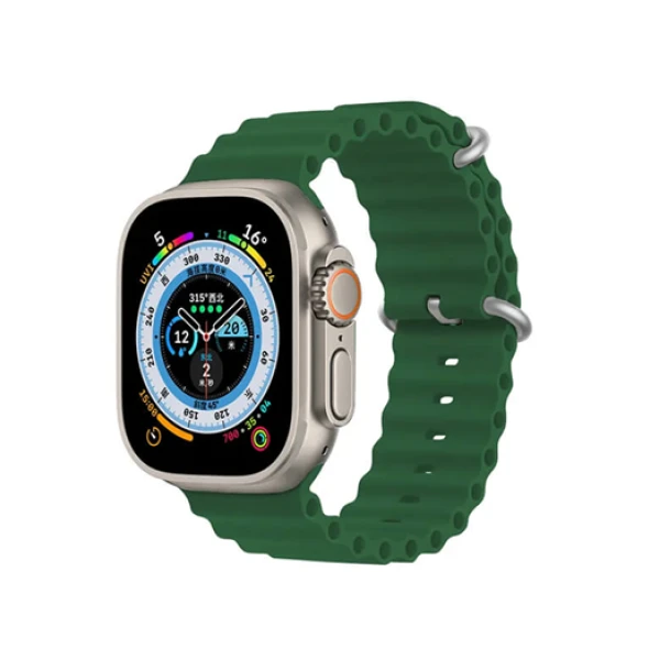 M 9 Ultra Max smartwatch 2,2 ιντσών amoled Οθόνη Bluetooth Κλήση καρδιακού ρυθμού αρτηριακή πίεση με 2 λουράκια Gold Green