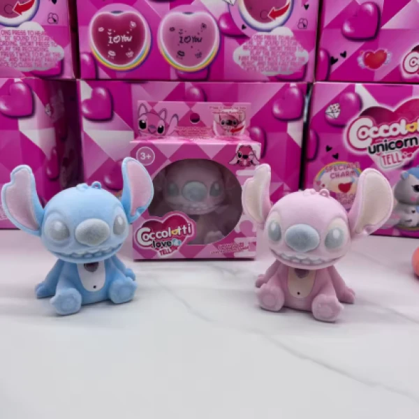 Coccolotti Love & Tell Disney Stitch & Angel Blind Box Ηχογράφηση Φωτεινό 11050-2 Ροζ