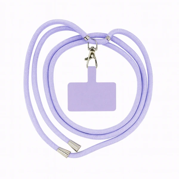 Κρεμαστό / Λουράκι Κινητού – Λιλά Νάιλον με Μεταλλικό Κλιπ LANYARD-1 Λιλά