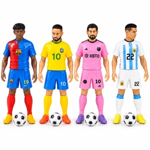 Σετ 4 Φιγούρες Ποδοσφαιριστών με Μπάλες – Action Figures 770204