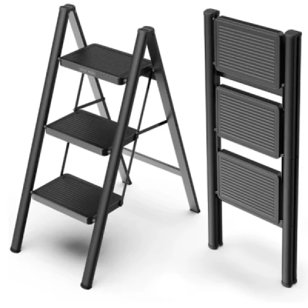 Σκαλοσκαμπό με 3 σκαλιά Αντοχή Βάρους 150kg JBY-HZ3F Μαύρο 